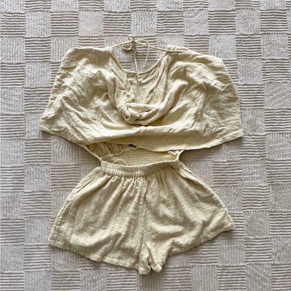 New Free people ‘pietro’ tie back romper opal - Picture 4 of 5